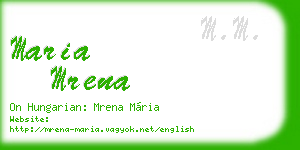 maria mrena business card